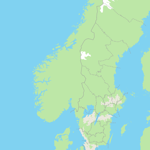 Karta över Sverige och Skandinavien